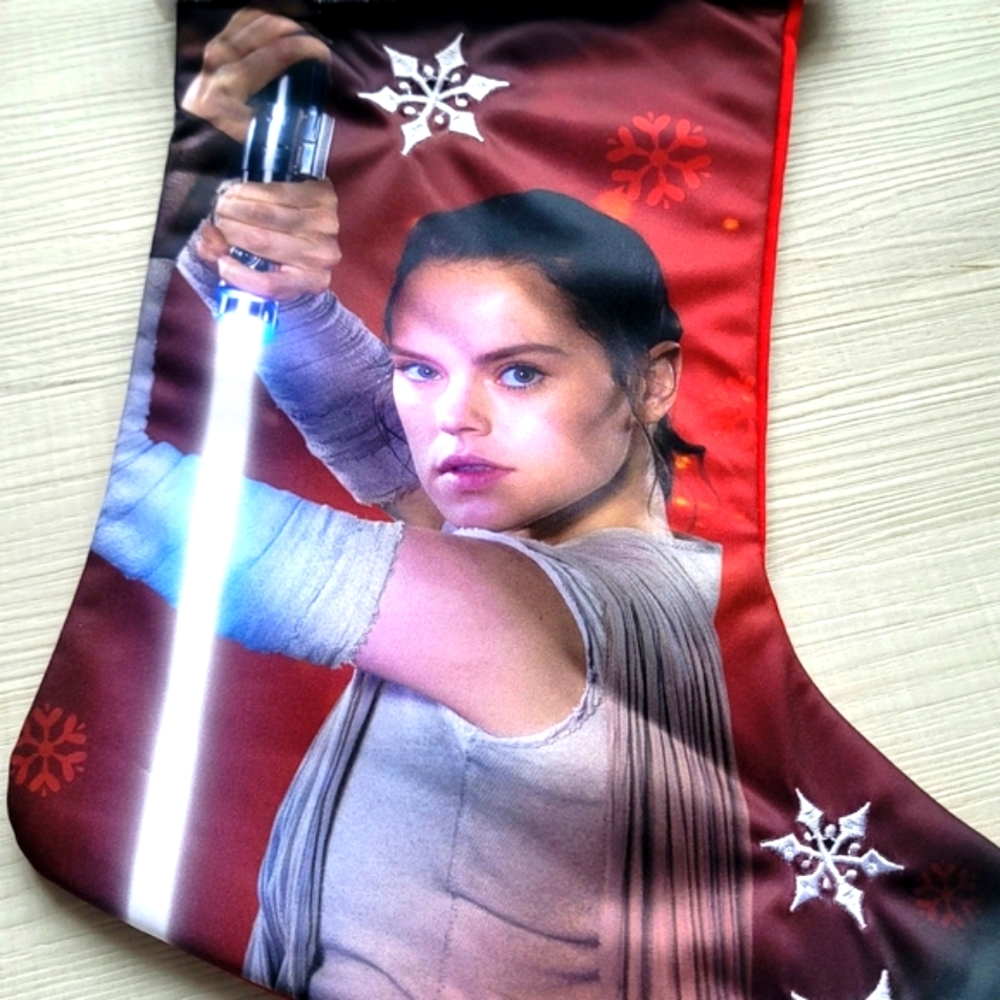 Disney Specialty Christmas Stocking - STAR WARS Rey with Lightsaber